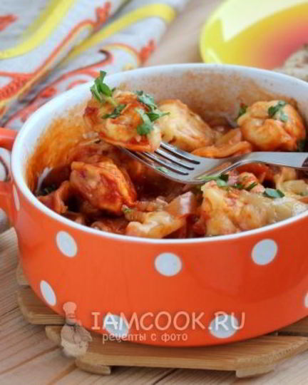 Рецепт пельменей в духовке с лечо