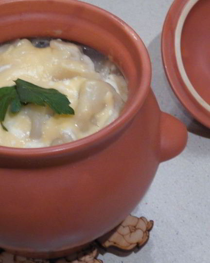 Рецепт пельменей в горшочках