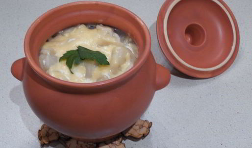 пельмени в горшочках