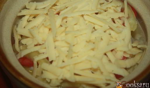 пельмени в омлете с овощами