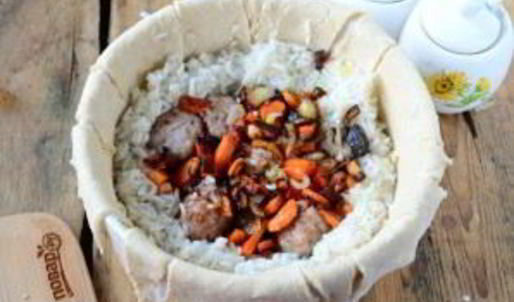 хан-плов с фрикадельками