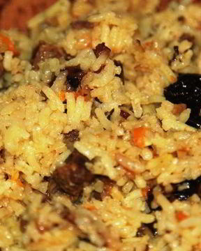 Мой плов с черносливом и карри