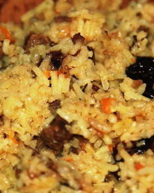 Мой плов с черносливом и карри