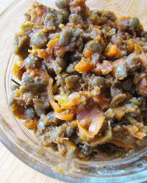 Овощной плов из чечевицы