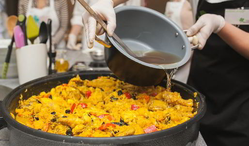 паэлья с морепродуктами и цыпленком