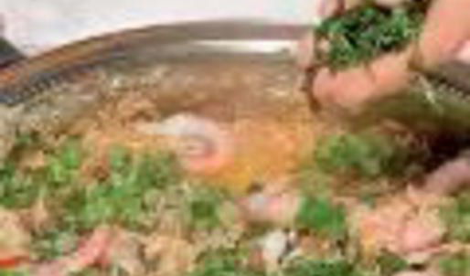 пилав с креветками