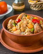 Пилав с курицей и тыквой