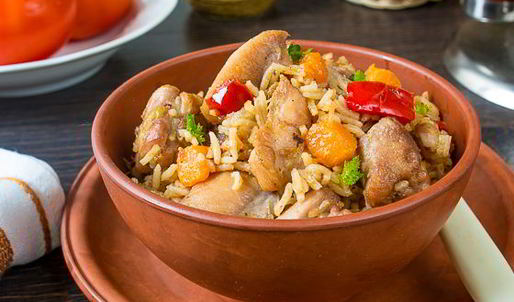 пилав с курицей и тыквой