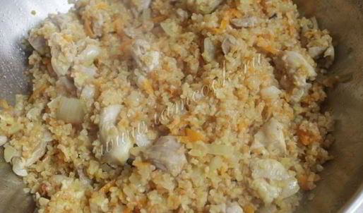 плов из булгура с курицей