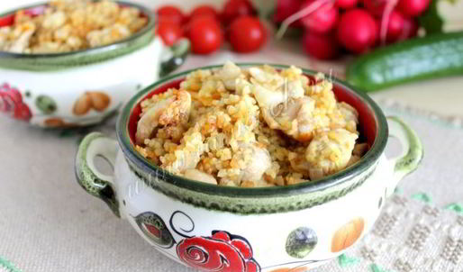 плов из булгура с курицей