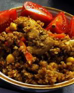 Плов из гречки с курицей