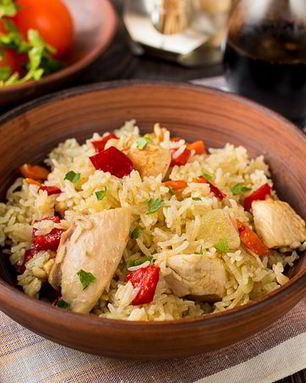 Плов из курицы со сладким перцем