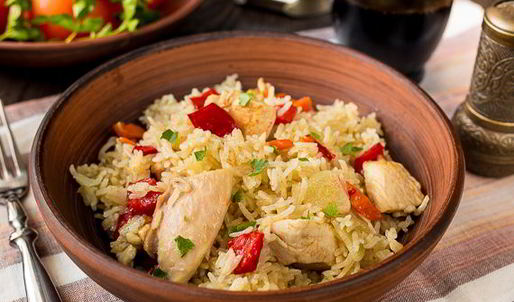 плов из курицы со сладким перцем