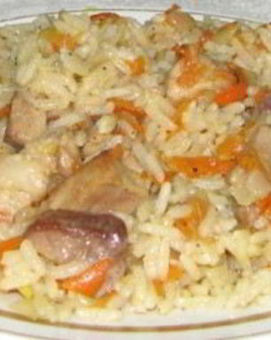 Плов из свинины на сковороде