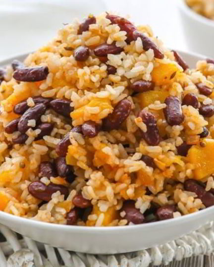 Рецепт плова с фасолью и тыквой