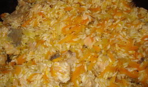 плов с горбушей