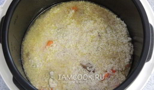 плов с говядиной в мультиварке