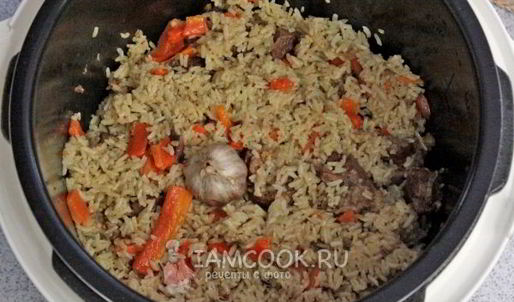 плов с говядиной в мультиварке