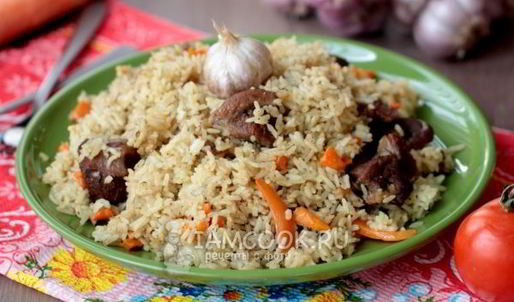 плов с говядиной в мультиварке