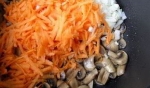 плов с грибами и мясом