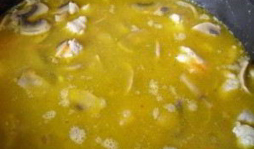 плов с грибами и мясом