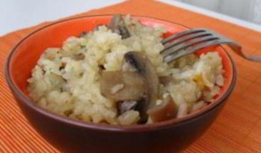 плов с грибами и мясом