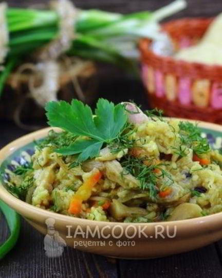 Рецепт плова с грибами в мультиварке