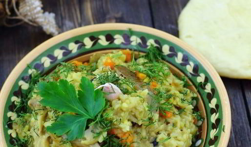 плов с грибами в мультиварке