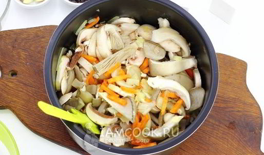 плов с грибами в мультиварке