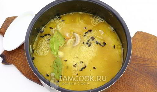 плов с грибами в мультиварке