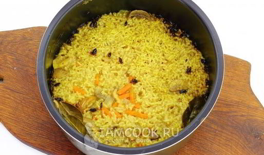 плов с грибами в мультиварке