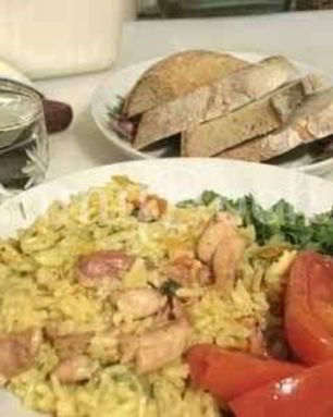 Плов с куриными бедрами