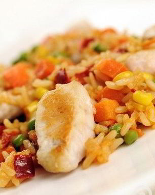 Плов с курицей и овощами в мультиварке