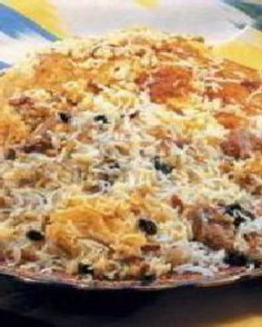 Плов с мясом барана и печени