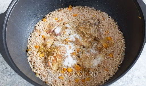 плов с рисом и гречкой