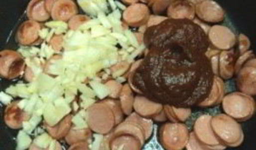 плов с сосиской