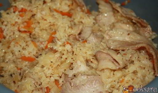 плов со свиным беконом