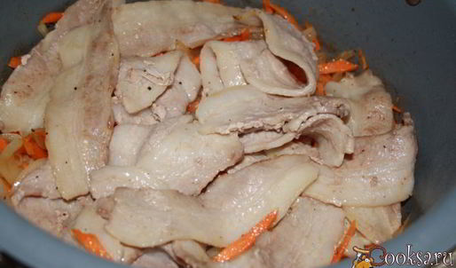 плов со свиным беконом