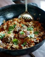 Плов в казане из говядины