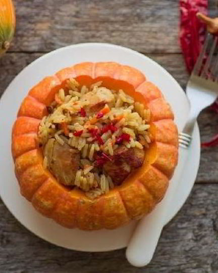 Рецепт плова в тыкве