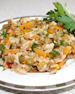 Полезный плов с чечевицей