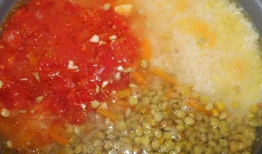 полезный плов с чечевицей