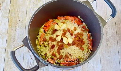 постный плов с овощами