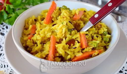 постный плов с овощами