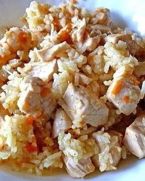 Простой плов с куриным филе