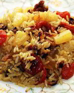 Сладкий плов с изюмом и курагой