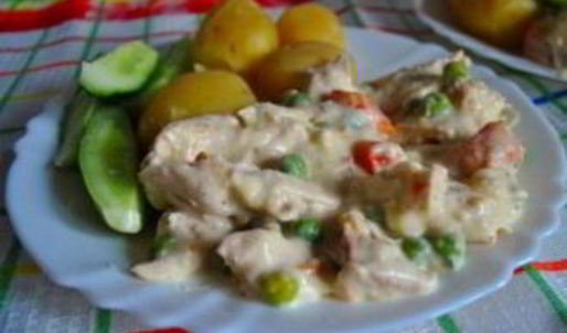 фрикасе из кролика в винном соусе