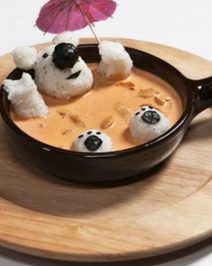 Рецепт фрикасе из курицы с рисовым медвежонком