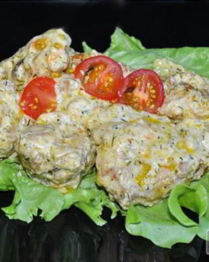 Фрикасе из курицы в сырном соусе