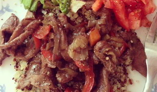 фрикасе из утки с киноа